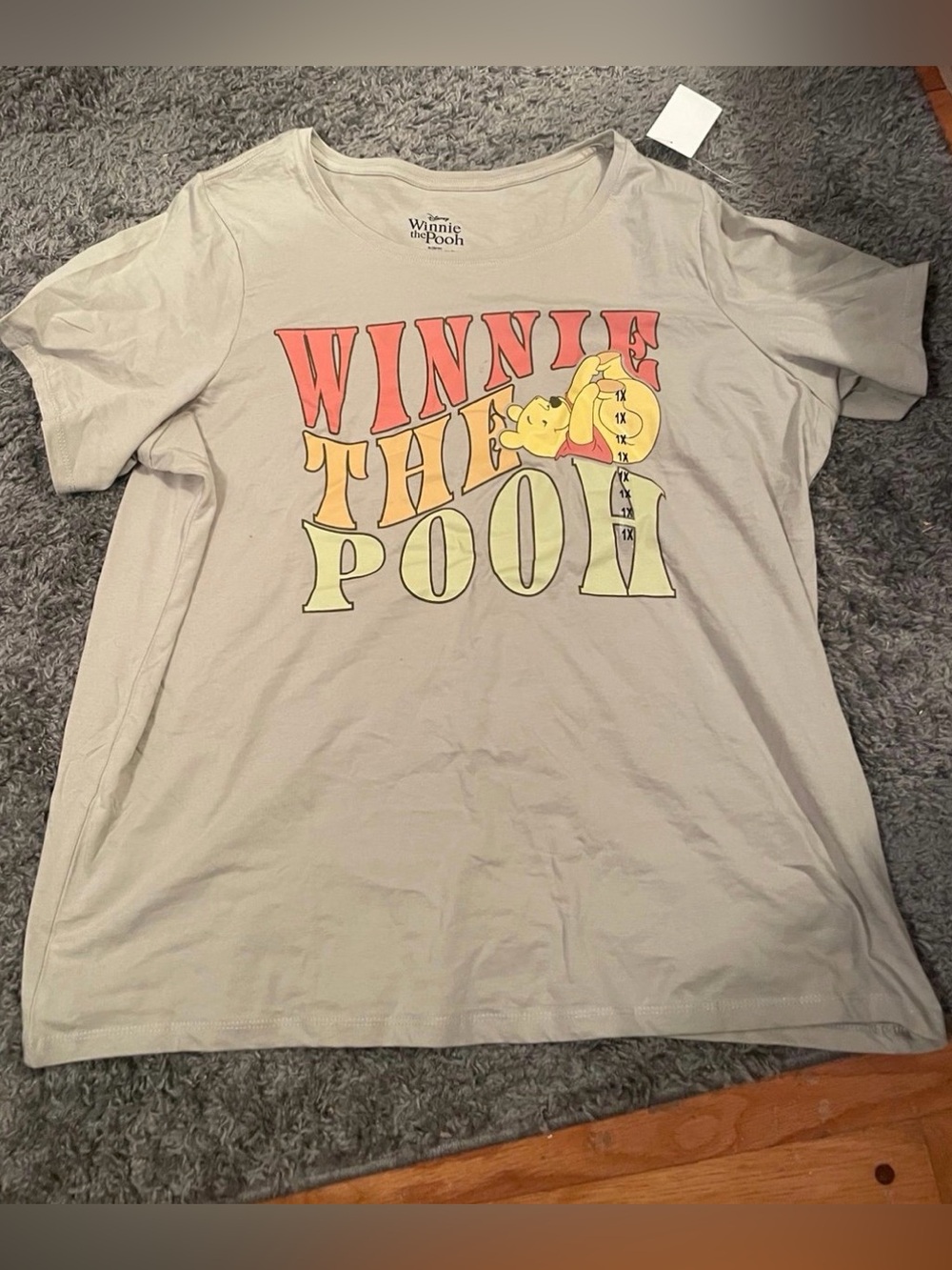 Disney Winnie the Pooh Graphic Tee with Retro Color Lettering
